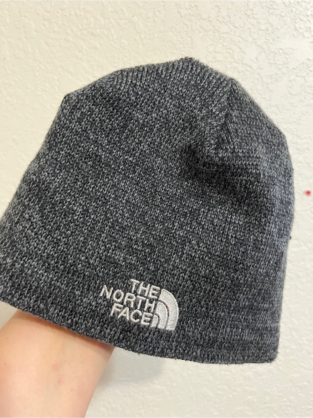 The North Face Unisex Wool Blend Beanie Hat Charcoal Gray Black